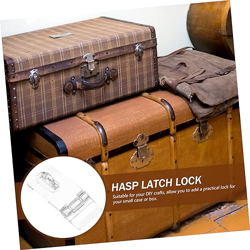 Image of DOITOOL Sets Acrylic Latch Buckle Lock for Jewelry Box Flat Mount Hinge Lock Small Jewelry Box Hinges and Latches