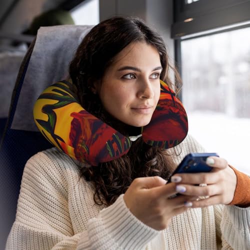 Almohada de espuma viscoelástica para viaje ajustable miniatura 6