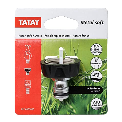 TATAY Female Tap Connector 3/4" Metal Soft, Aluminium, Universal Connector, Stainless and Corrosion Resistant - Image 2