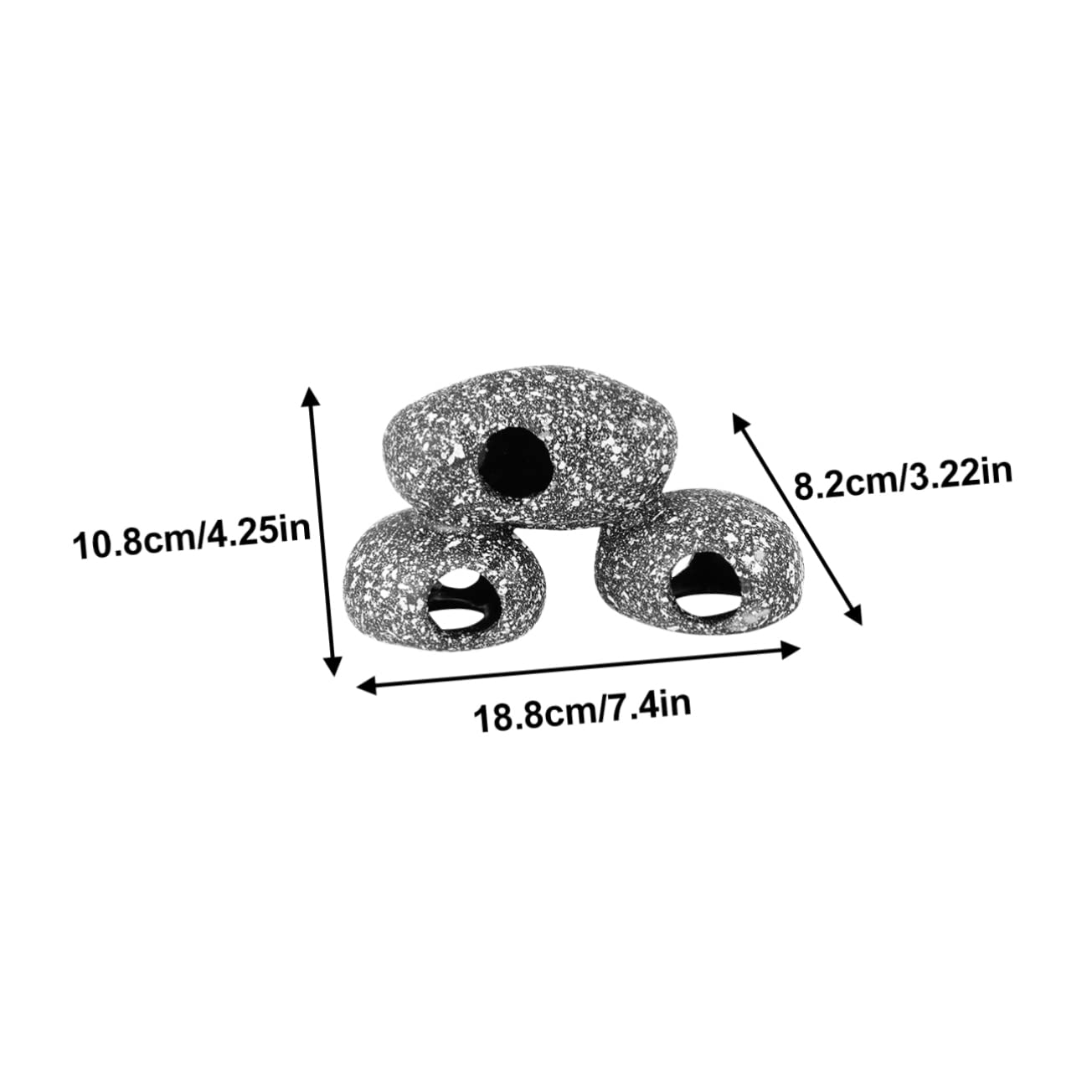 YARNOW 3 Pièces Cichlid Tank Aménagement Paysager Reptile Hideaway Fish Hideout Pond À L'Intérieur De L'Aquarium Gravier Affiche Poisson Lampe Air Aquarium Stand Cave Tortue