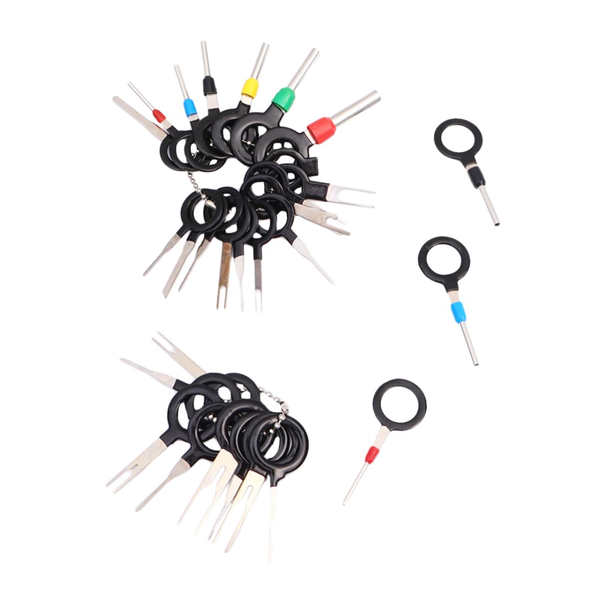 MUCKLILY 29pcs Needle Removal Tool Terminal Extractor for Auto Connectors High Hardness Pin Release Tool Use for Automotive Electronics Design