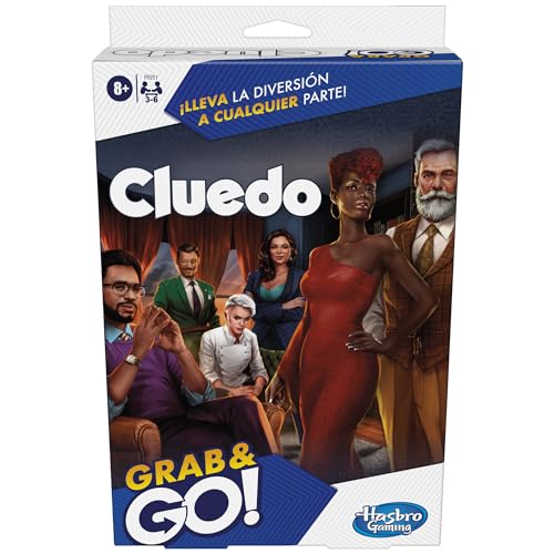 Hasbro Gaming Cluedo Grab and Go, Juegos Portátiles de Viaje