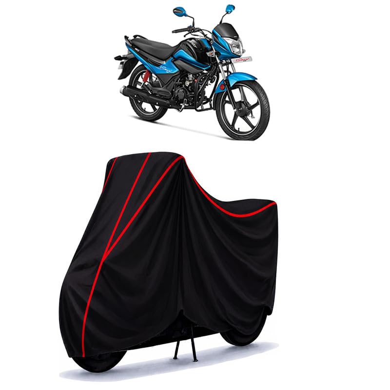 Image of Hero Super Splendor New Water Resistant Bike Cover for All Motorcycles & Rain | Heavy Duty Taffeta Fabric | UV Protection, Dustproof, Scratchproof | All Weather Two Wheeler Cover with Elastic Bottom