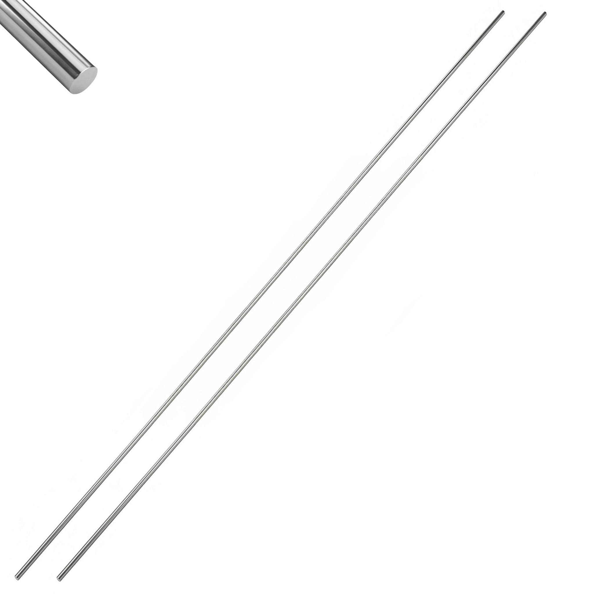 View 1 of 2Pcs 1/16" OD 304 Stainless Steel Rod 36" Length Round Metal Shaft Rods Bar