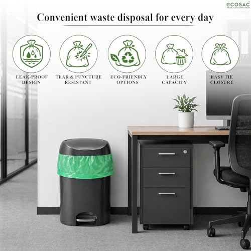 Image of Kachra Sack Biodegradable Garbage Bags | Leak-Proof & Tear-Resistant Trash Bags | Eco-Friendly with Ties | Multipurpose for Home, Office & Kitchen (30X37 Inches, 10)