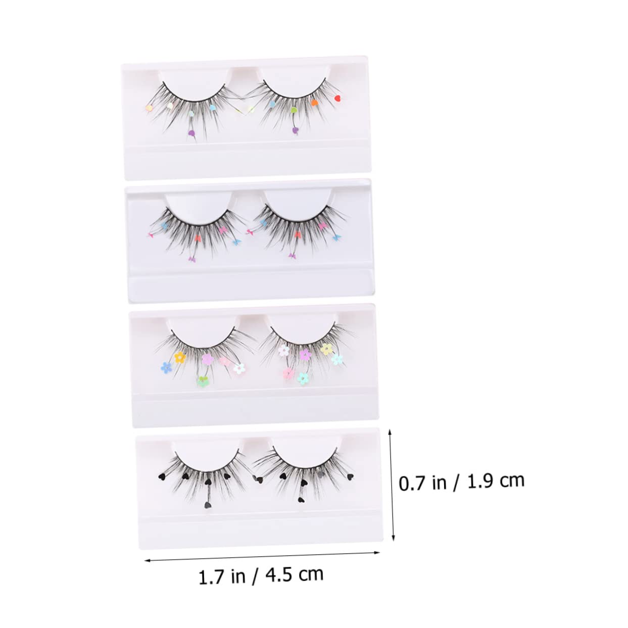 Didiseaon 12 Paia ciglia finte con paillettes ciglia finte di halloween glitter per gli occhi ciglia costume ciglia cosplay extension ciglia glitterate massa estendere 3d Imitazione