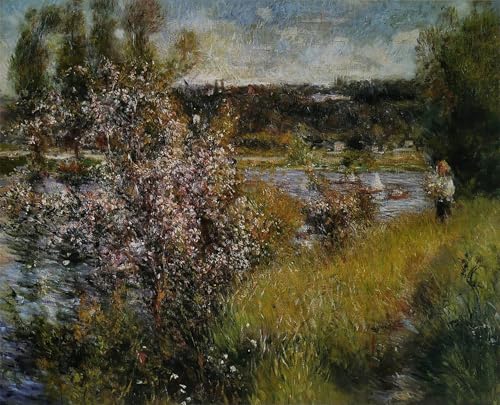 Toile pour la décoration du salon la Seine à Chatou impression d'art Renoir