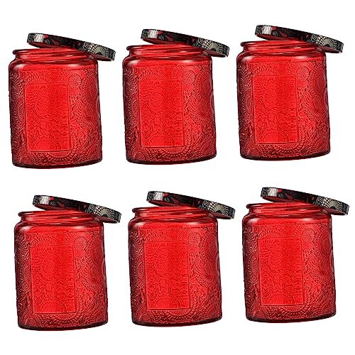 TOPPERFUN 6 Piezas Taza De Vela Latas De Metal con Tapas Tarro De Vela Lata De Vela con Tapa...