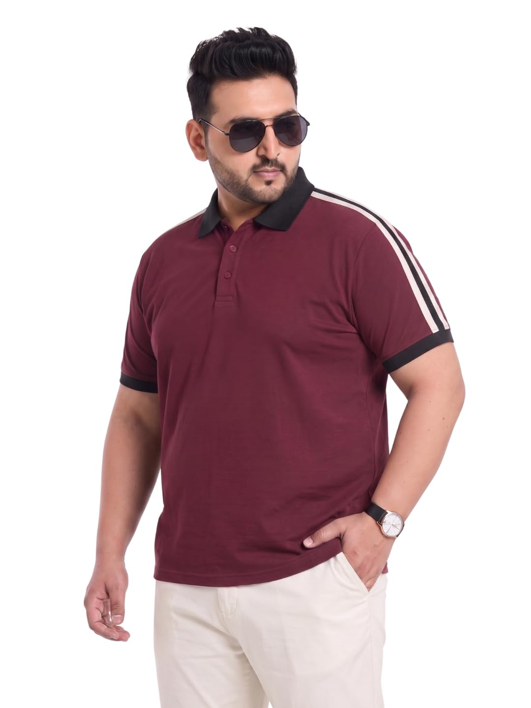 Men Plus Size Polo T-Shirt | Pure Cotton Regular Fit Half Sleeve | 3XL-8XL-picture-39