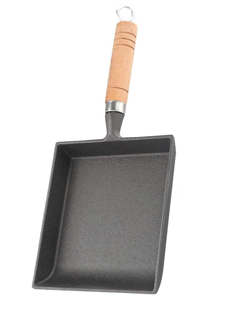 Poêle à tamagoyaki antiadhésive, poêle à omelette japonaise, poêle à œufs rectangulaire, compatible avec l'induction, acier inoxydable, 18 cm