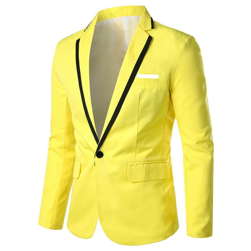 Men's Slim Fit Solid Color Wrinkle-Free Long Sleeve Blazer2