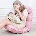 Składane krzesło do karmienia dla kobiet w ciąży, leżak na drzemce, poduszka do karmienia, dla kobiet w ciąży do karmienia piersią i łagodzą stres, różowa