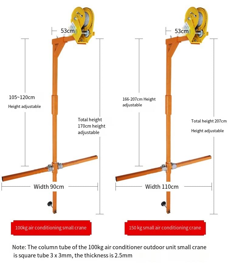 Herramienta elevadora para instalación externa de aire acondicionado 150kg 20m miniatura 4