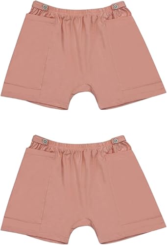 Paquete de 2 pantalones para mujer con bolsa de orina para el cuidado de la incontinencia con bolsillos externos dobles para catéter, pantalones