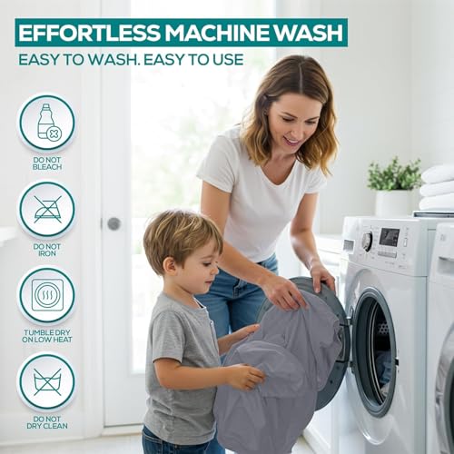 Image of Utopia Bedding 4 Pack Waterproof Throw Pillow Protectors with Zipper 26 x 26 Inches (Gray), Bed Bug Proof Pillow Case Covers, Moisture Wicking Pillow Encasements