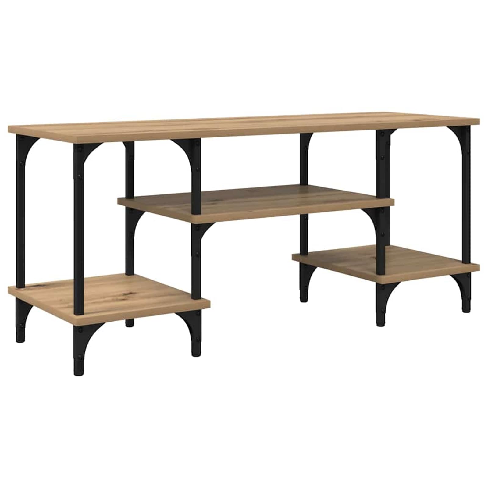 Gecheer TV-Schränk Artisan-Eiche 102 x 35 x 45,5 cm, Fernsehschrank Fernsehtisch TV-Lowboard für Wohnzimmer Home-Cinema Gamerzimmer881295