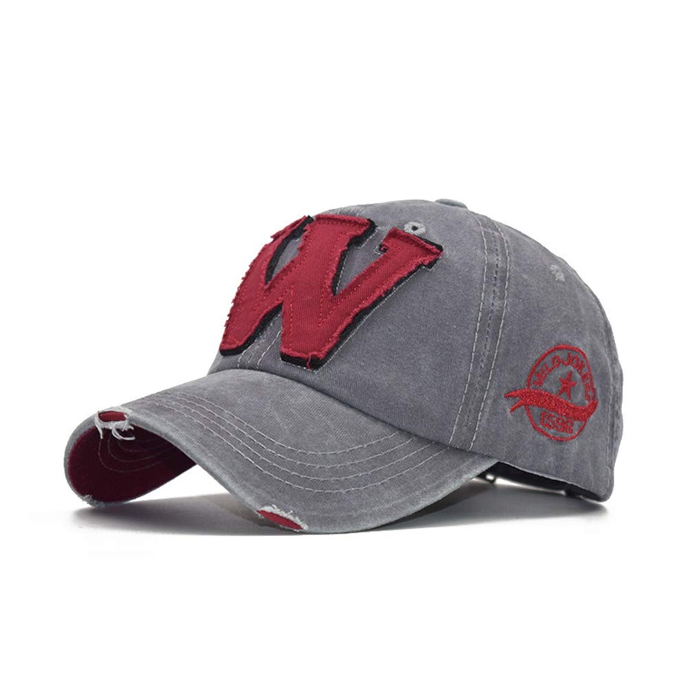 Bonfor Gorras de Hombre Transpirable 'W' Bordado, Gorras de Hombre Beisbol Vintage Mujer Verano Unisex Adulto