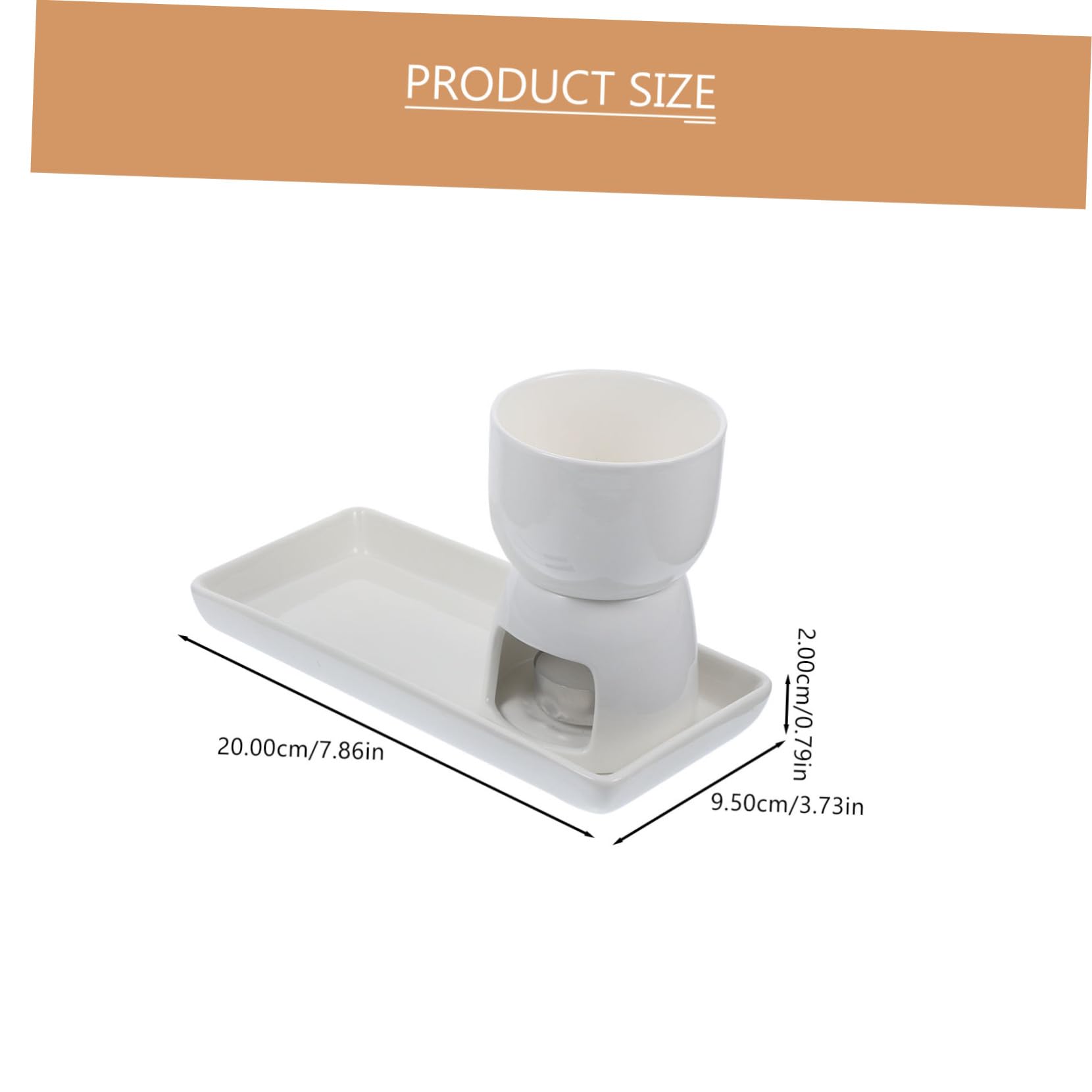 Unomor Butter Warmer Ice Warmer Set Chocolate Fondue Melting Pot for Kitchen Random Color