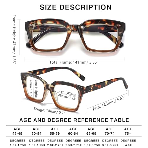 readers for women oprah style square reading glasses with spring hinge blue light blocking for men ladies