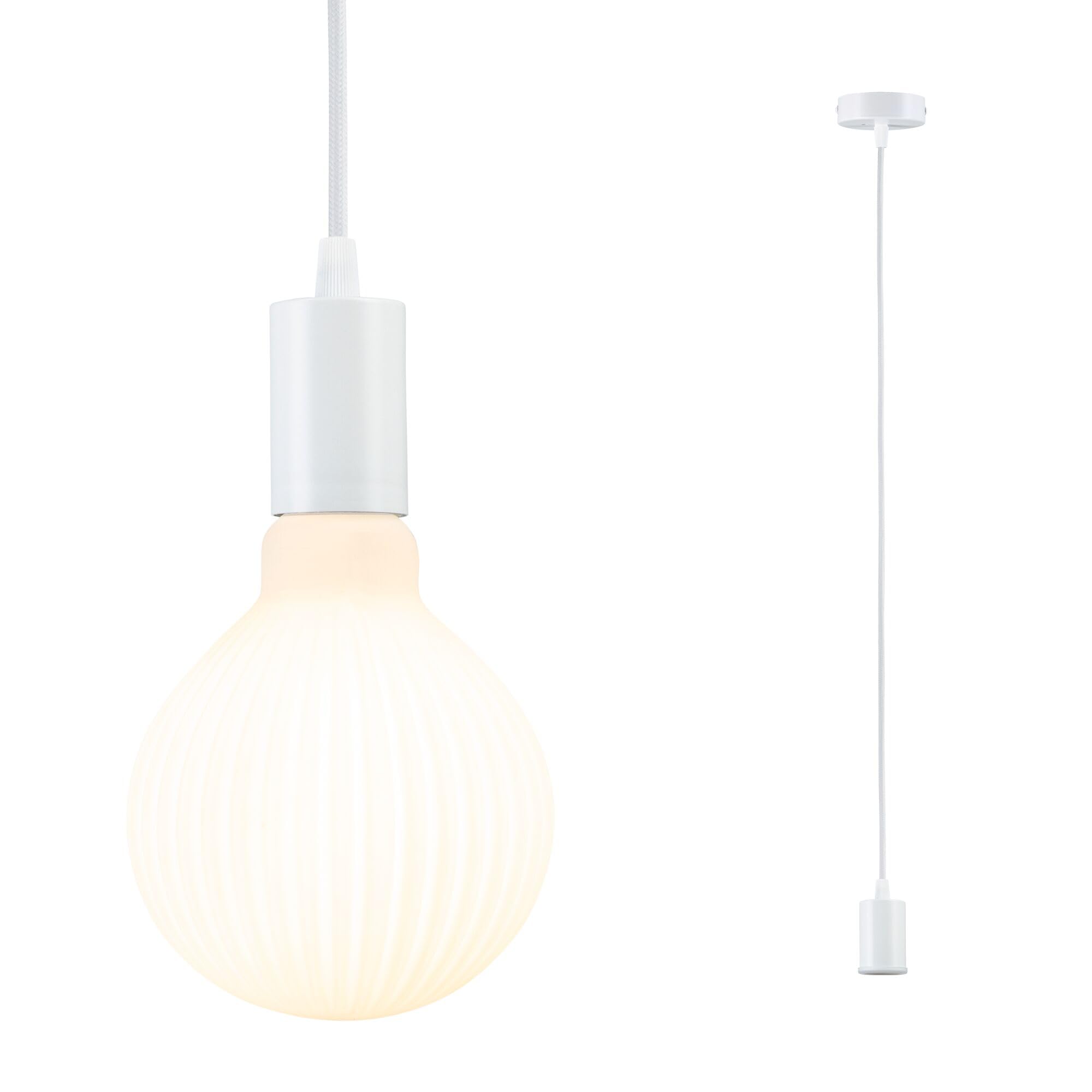Paulmann 71135 oprawa wisząca Ravi IP44 E27 maks. 60W biały matowy, lampa wisząca bez źródła światła