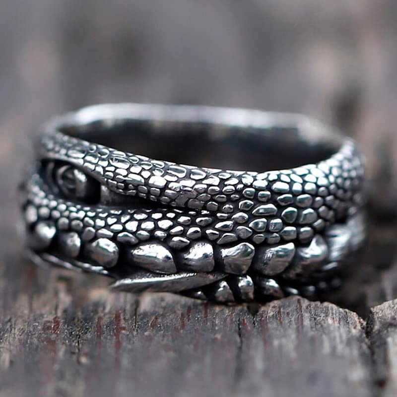 Image of Genuine Stainless Steel Ring for Men Fashion Punk Rock 3D Animal Rings