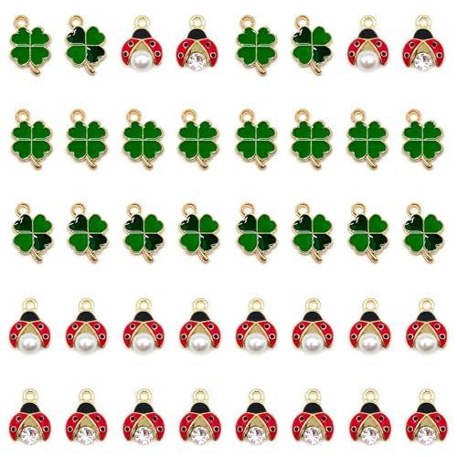 Niuhong 40 Pcs Pendentif Coccinelle Trèfle En Métal Porte-Bonheur Quatre Feuilles Porte-Clés Lucky Accessoires Lucky Charms Mini Ornements Herbe à La Chance Bricolage Coccinelle Trèfle (B) Niuhong 40 Pcs Pendentif Coccinelle Trèfle En Métal Porte-Bonheur Quatre Feuilles Porte-Clés Lucky Accessoires Lucky Charms Mini Ornements Herbe à La Chance Bricolage Coccinelle Trèfle (B)