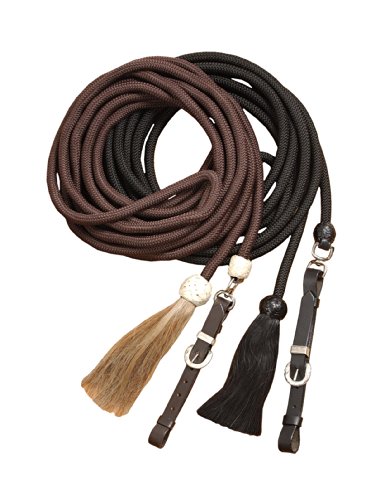 Tough 1 Royal King Braided Mecate Rope Lunge Line, Black , 22 feet long