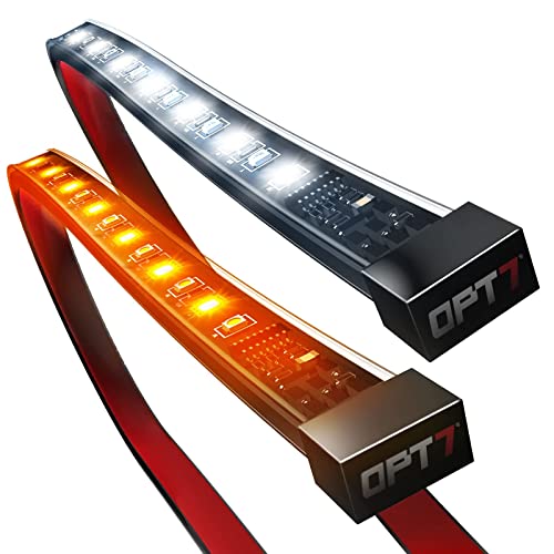 Opt7 2Pc 60" Sidekick Running Board Led Strips W/Amber Turn Signal, Drl, And White Courtesy Lights #TOP9