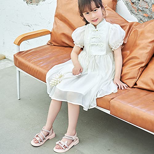 TangDao Little Girls Summer Glitter Gladiator Sandals Rhinestone Open Toe Strappy Dress Flats Sandals Wedding Party Shoes for Toddler Little Kid Big Kid2