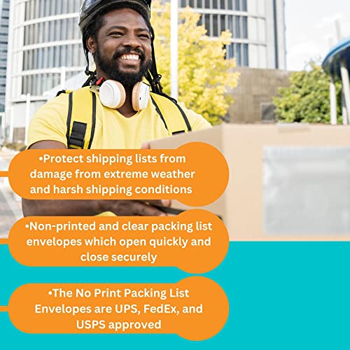 7X10 Inch Packing Slip Envelope Pouches, Mailing Bag Sleeves, Clear White, 7 X 10 Inch, Self Adhesive, 1000 Pack #TOP4