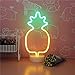 Pineapple Neon Signs, LED Neon Light Sign with Holder Base for Party Supplies Girls Room Decoration Accessory for Luau Summer Party Table Decoration Children Kids Gifts (Pineapple with Holder)