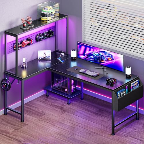 PRAISUN LED Gaming Desk