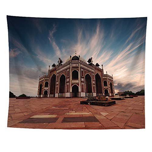 Image of izielad Mausoleum of Humayun Wall Hanging Tapestry for Living Room Bedroom Dorm 100X150CM 39.3X59IN
