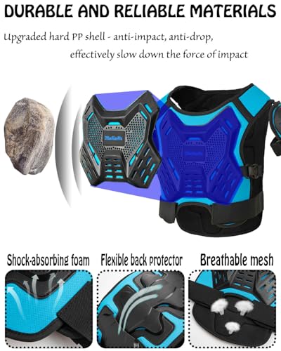 Dbaoxiaomu Kids Dirt Bike Gear, Youth Motocross Armor Protective Vest Suit，Children Chest Back Knee Eblow Protection For Cycling Atv  thumb #1