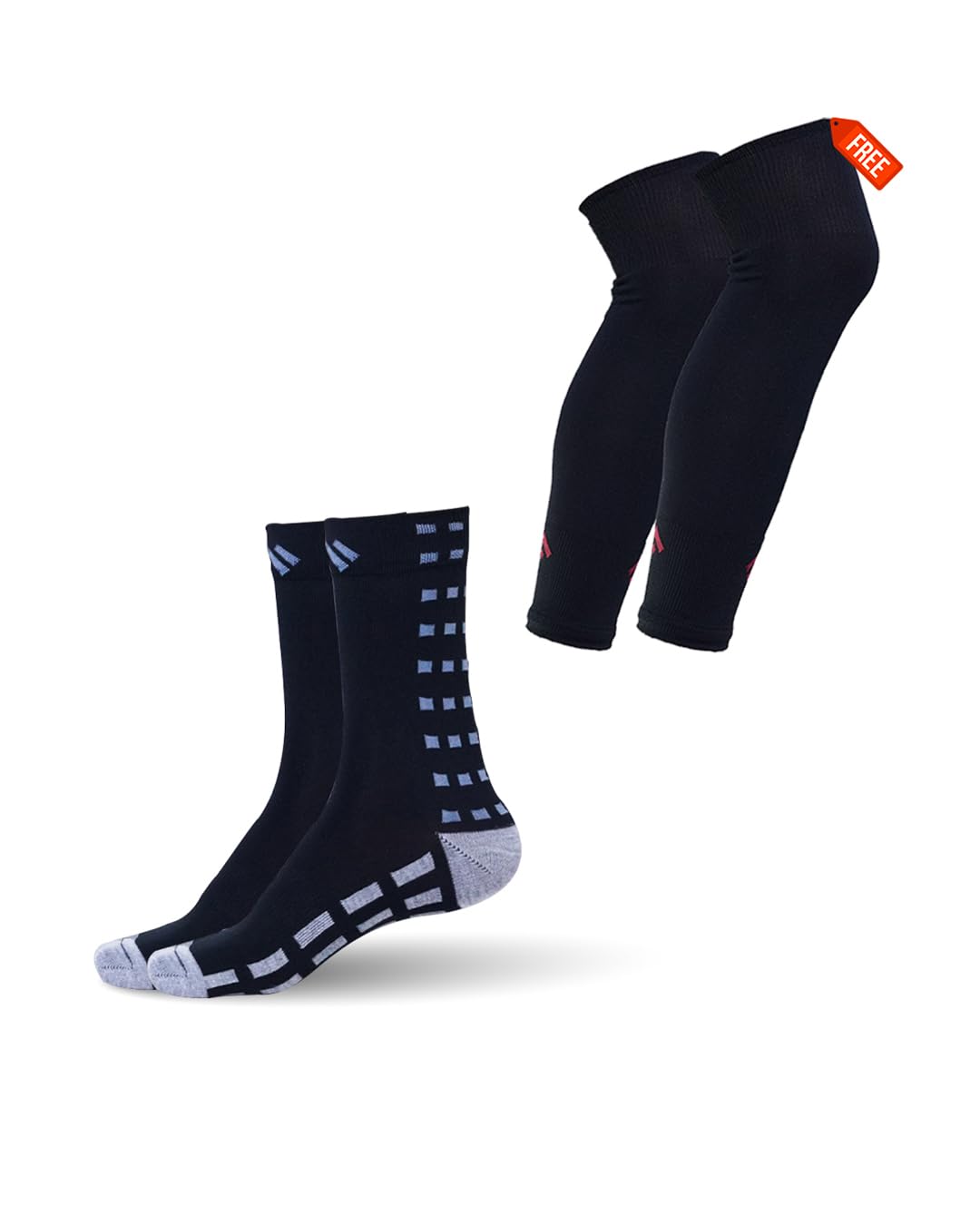 mizaki Cotton Grip Calf Length Football Socks for Men & Women, (Buy socks, get a free leg sleeve!)-picture-25