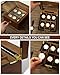 Uten Watch Box with 6 Slots, Watch Case Organizer with Golden Lock and Key, Wooden Watch Display Storage Box with Removable Watch Cushions, Velvet Lining, Metal Clasp