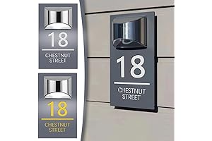 Welcome to Your New Address: Customizable Solar Modern Door Plaque