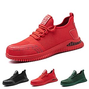 Veiligheidsschoenen Heren Dames Werkschoenen Lichtgewicht Ademende Beschermende Schoenen Sneaker met Stalen Neus Zwart…