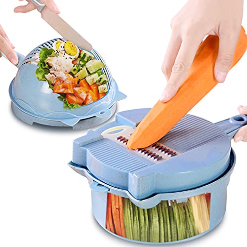 3 in 1 Multifunctionele Groentehakselaar, Aardappelsnijder Handmatige Raspen Met Handbescherming En Dunschiller, 6… - Image 8