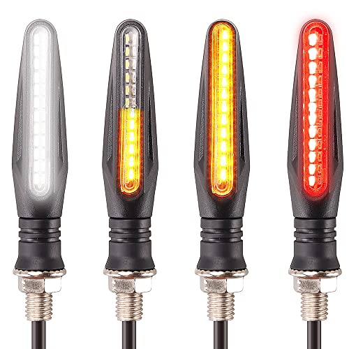 Clignotants de moto 12V 3000K LED avec feux diurnes et de freinage pour quad et VTT