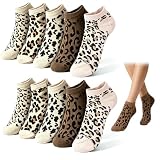 Toimveok 10 Pares De Calcetines Para Mujer Leo Tallas Diseño Con Estampado De Leopardo Diseño Único Suave Y Cómodo Fácil Llevar Disponible En Múltiples Colores Ideal Para Actividades De Tenis
