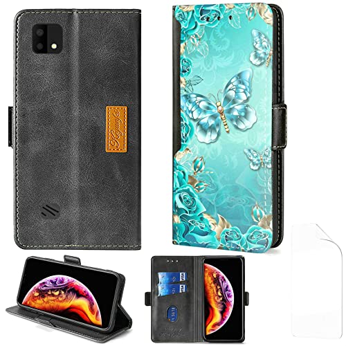 Aroepurt Flip Coque Compatible avec Sosh Soshphone 2021 5.99 Pouces Coque Etui Housse + Film Protecteur Protection Protection Housse en Cuir PU, Fonction de Support CPT-YHD