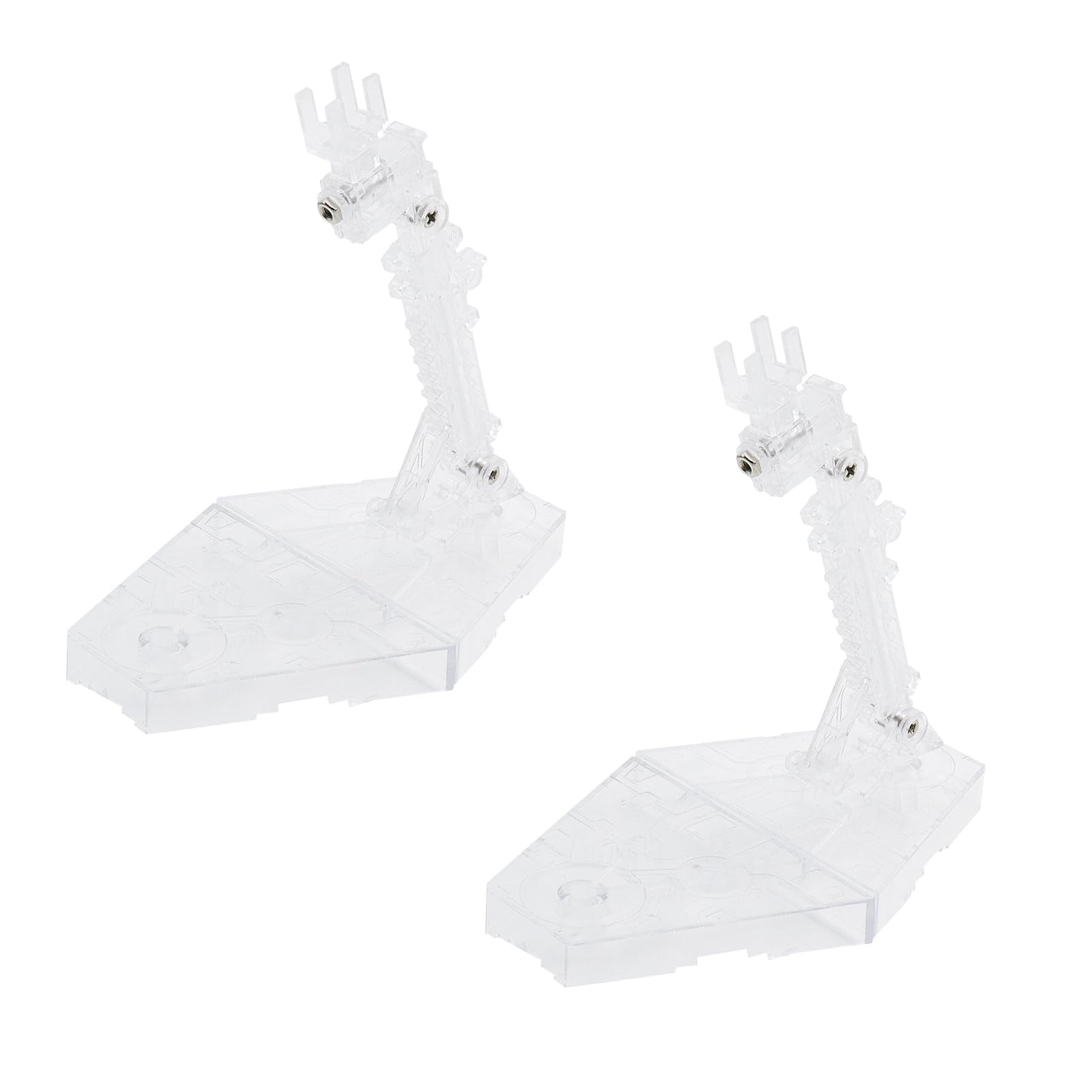 2-Pack Clear Action Figure Stand Assembly Action Figure Model Support Display Stand Compatible with RG HG SD BB Gundam 1/144