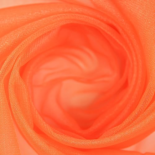 TELA DE GASA SPARLING CARNAVAL DE COLOR LISO POR METROS, ANCHO 150cm (1 METRO, SALMÓN)