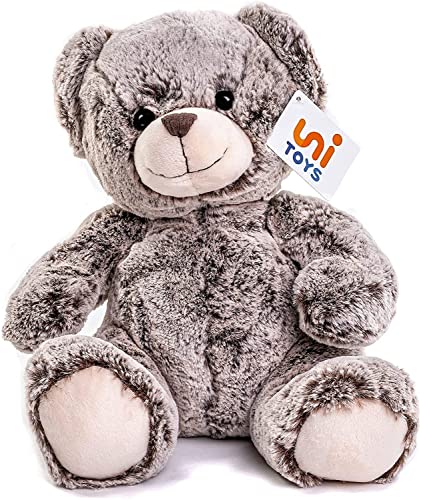Uni-Toys - Teddybär, superweich (Dunkelbraun) - 24 cm (Höhe) - Plüsch-Bär, Teddy - Plüschtier, Kuscheltier