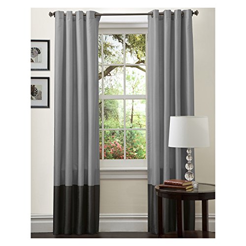 Lush Decor White/Gray Prima Window Curtains Set for Living, Dining Room, Bedroom, 54 x 84-inch, Panel Pair 84 in x 54 in, Red/Chocolate - DISCONTINUED