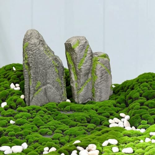 Piedras de musgo simulada para decoración de escaparates y hogar natural 5