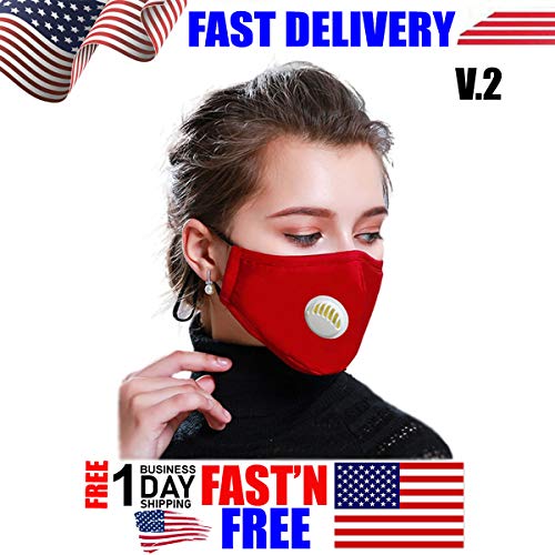 TSSPLUS Anti Particle Dust-Proof,Anti-Pollution Face Mask with Breathing Valve, Skin-Friendly,Washable Masks for Outdoor