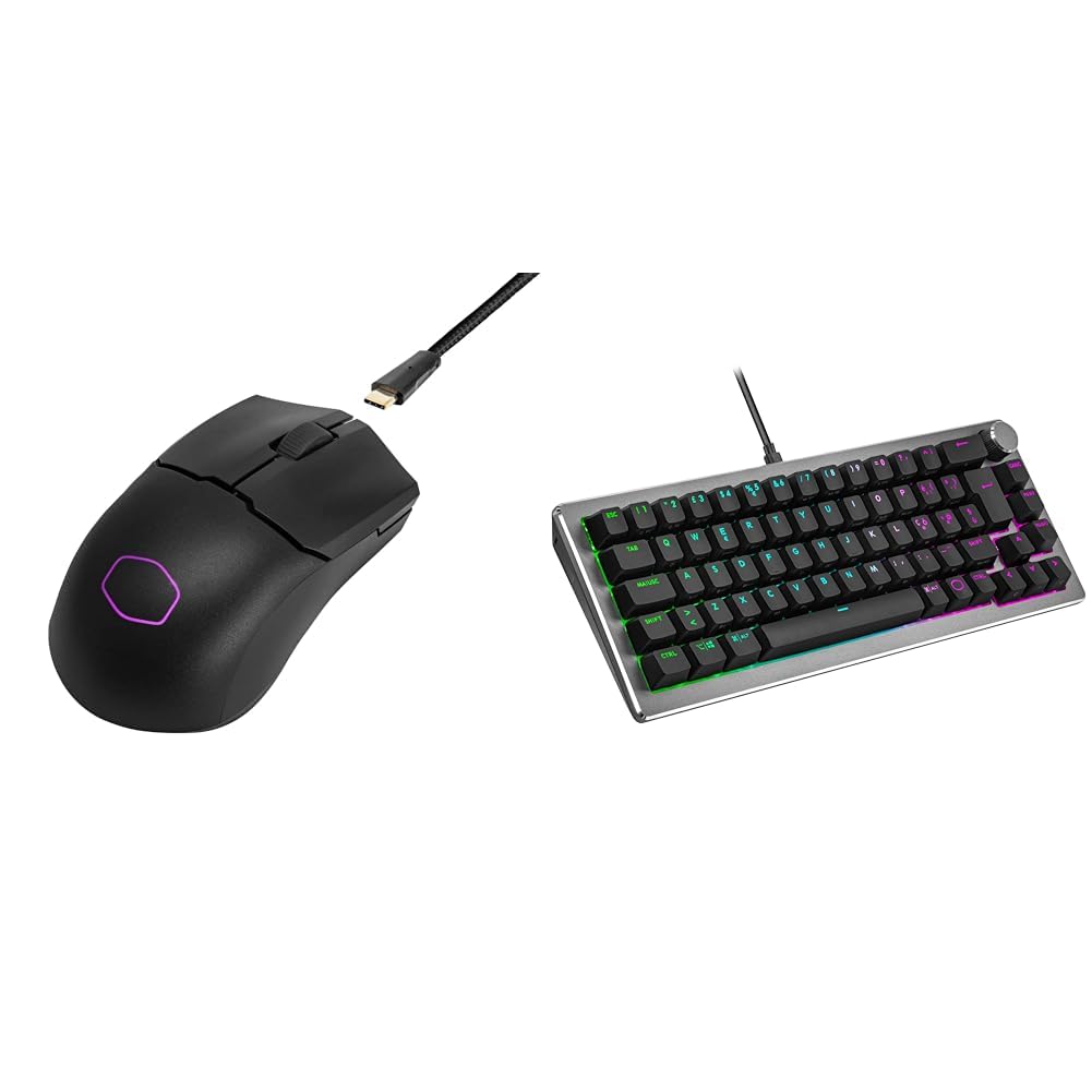 Cooler Master MM712 RGB-LED Mouse da Gioco Wireless Ibrido Ultraleggero 59g CK720 Mechanical Gaming Keyboard MP511 XL Gaming Mouse Pad