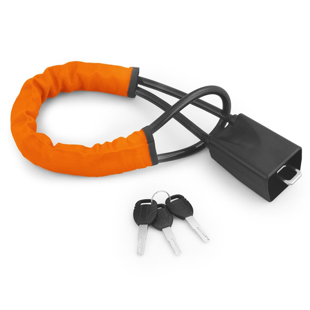 Cvndts Orange Steering Wheel Lock Car Steering Wheel Lock Seat Belt Anti-Theft With 3 Keys Anti-Theft Device For Most Cars Suv Accessories Seat Belt Lock(Orange)
